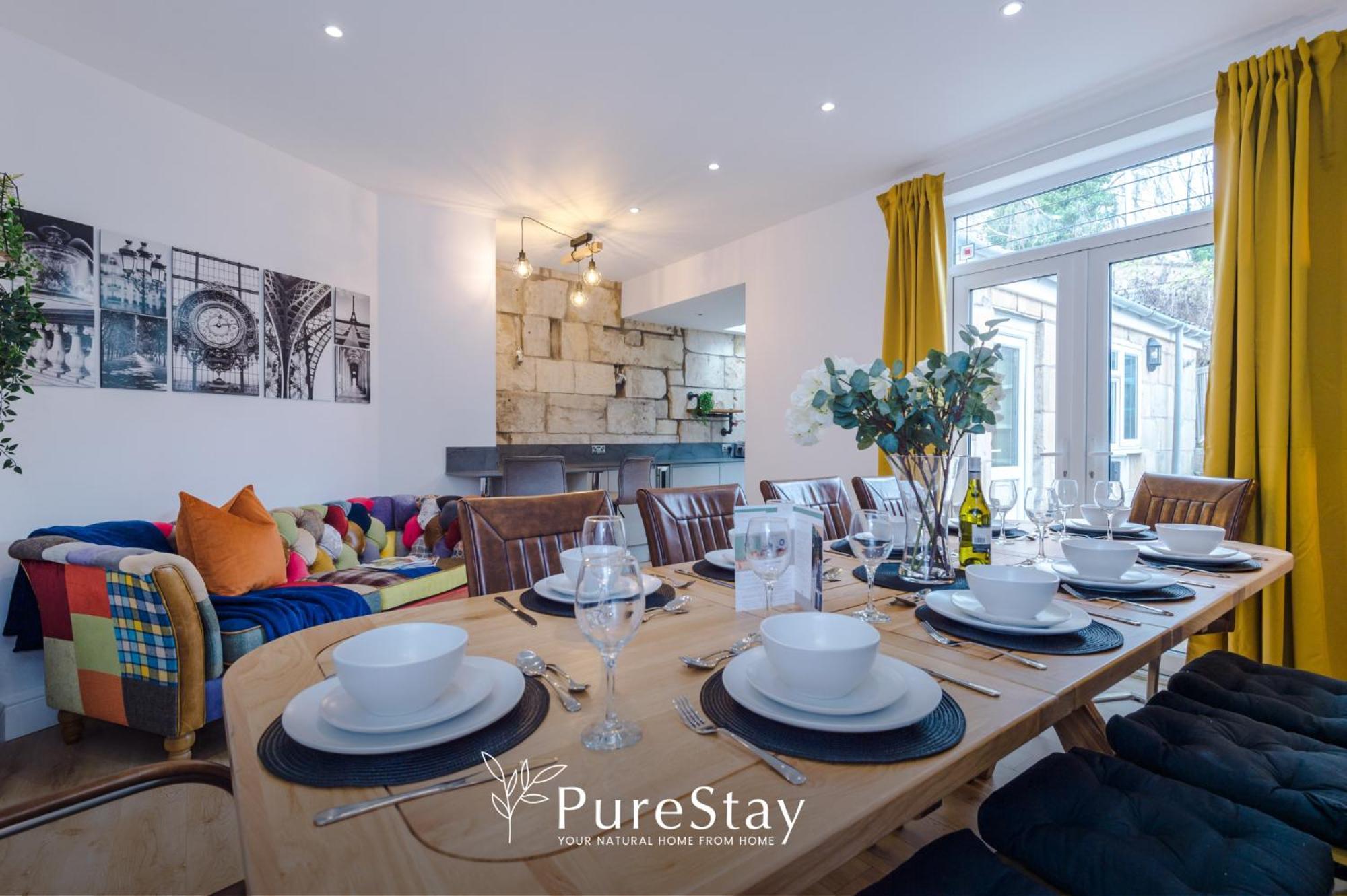 Incredible - Five Bedroom - 7 Actual Beds - 6 Bathroom House By Purestay - Central Bath With Parking Extérieur photo