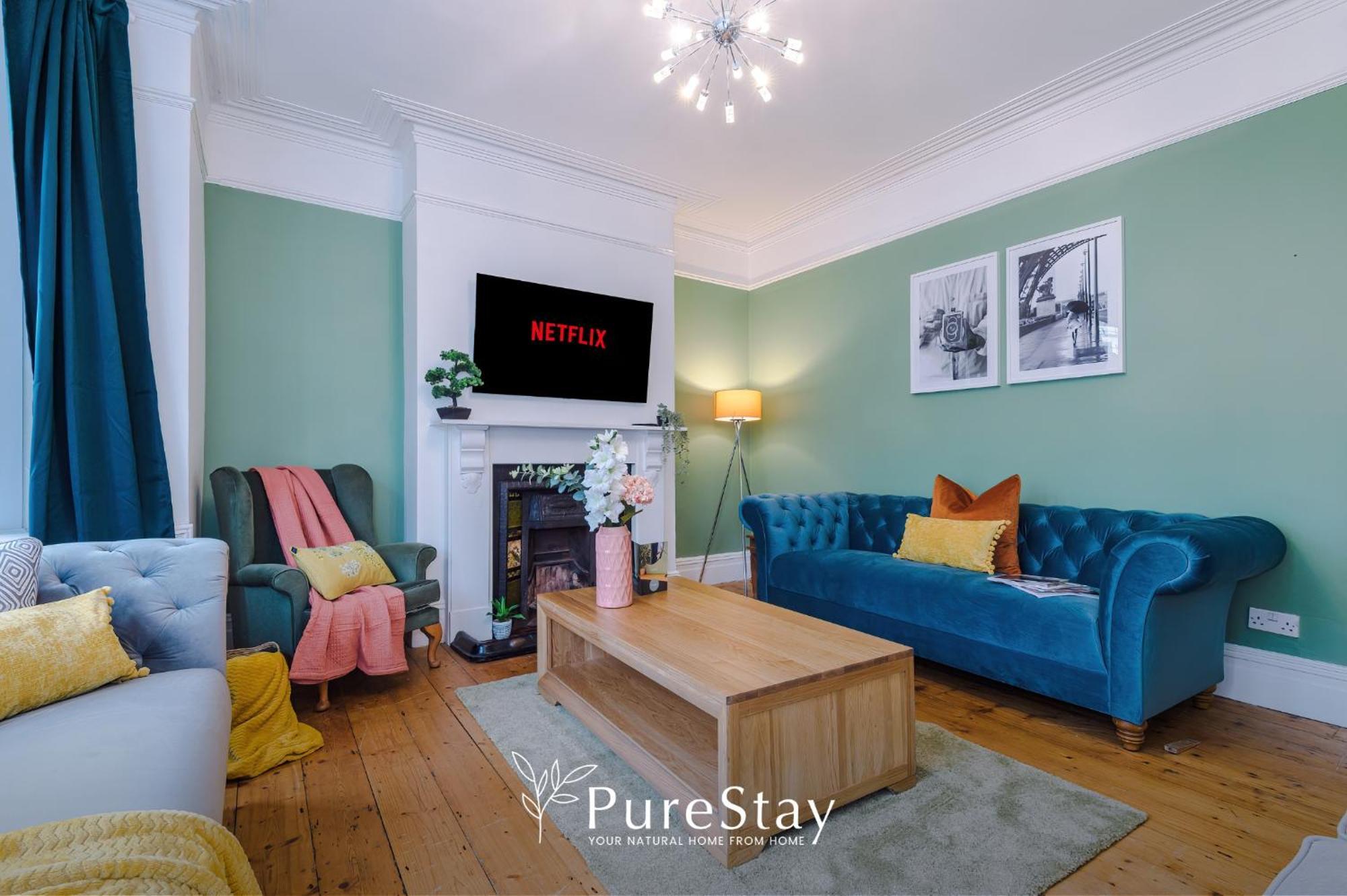 Incredible - Five Bedroom - 7 Actual Beds - 6 Bathroom House By Purestay - Central Bath With Parking Extérieur photo